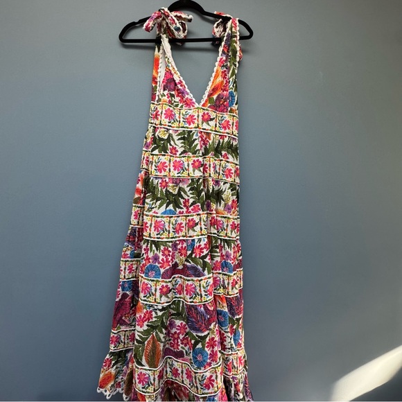 Farm Rio Floral Maxi Dress Small - Picture 6 of 8